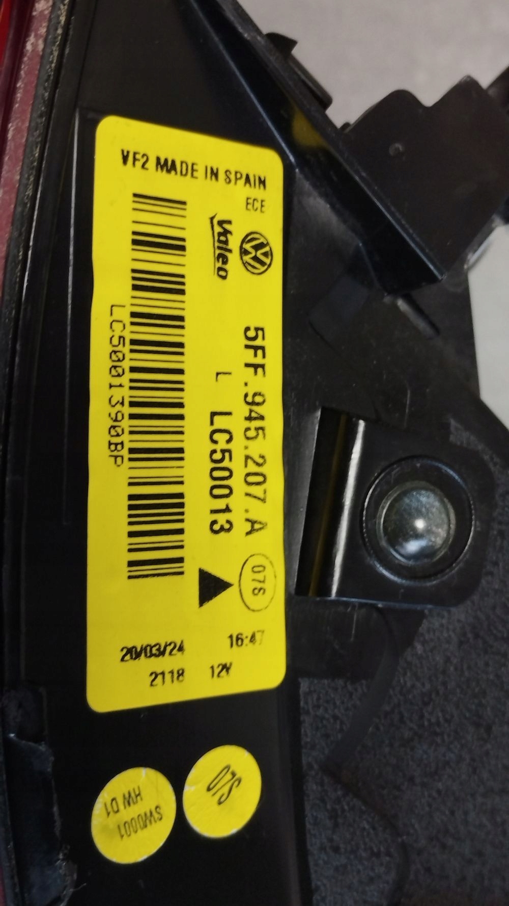 Cupra Formentor light left rear part rear 5FF945207A
