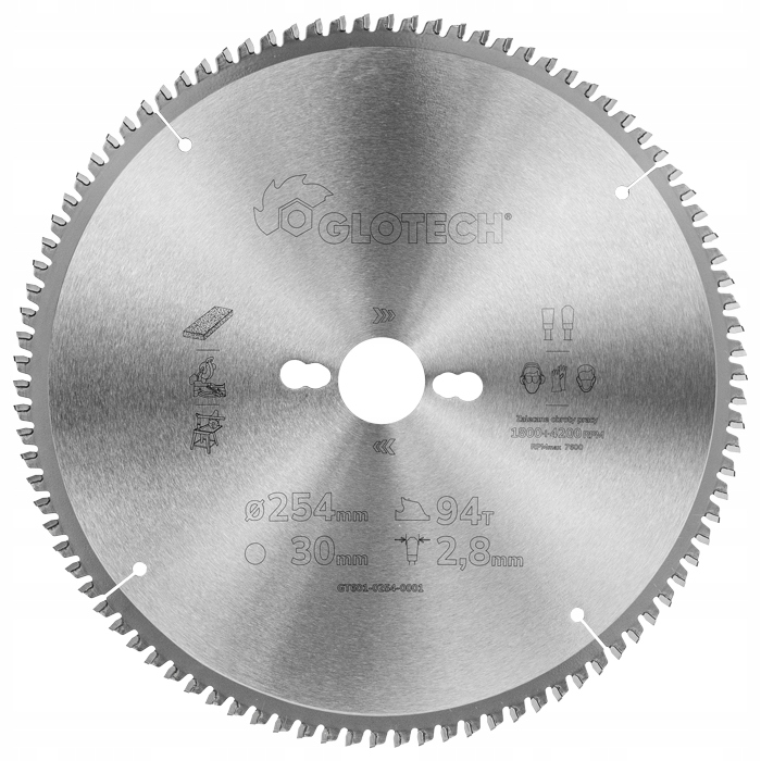 Globus Piła Glotech 254X30X2,8/2,0/94z GA-5 Tarcza Ukośnica GT601-0254-0001