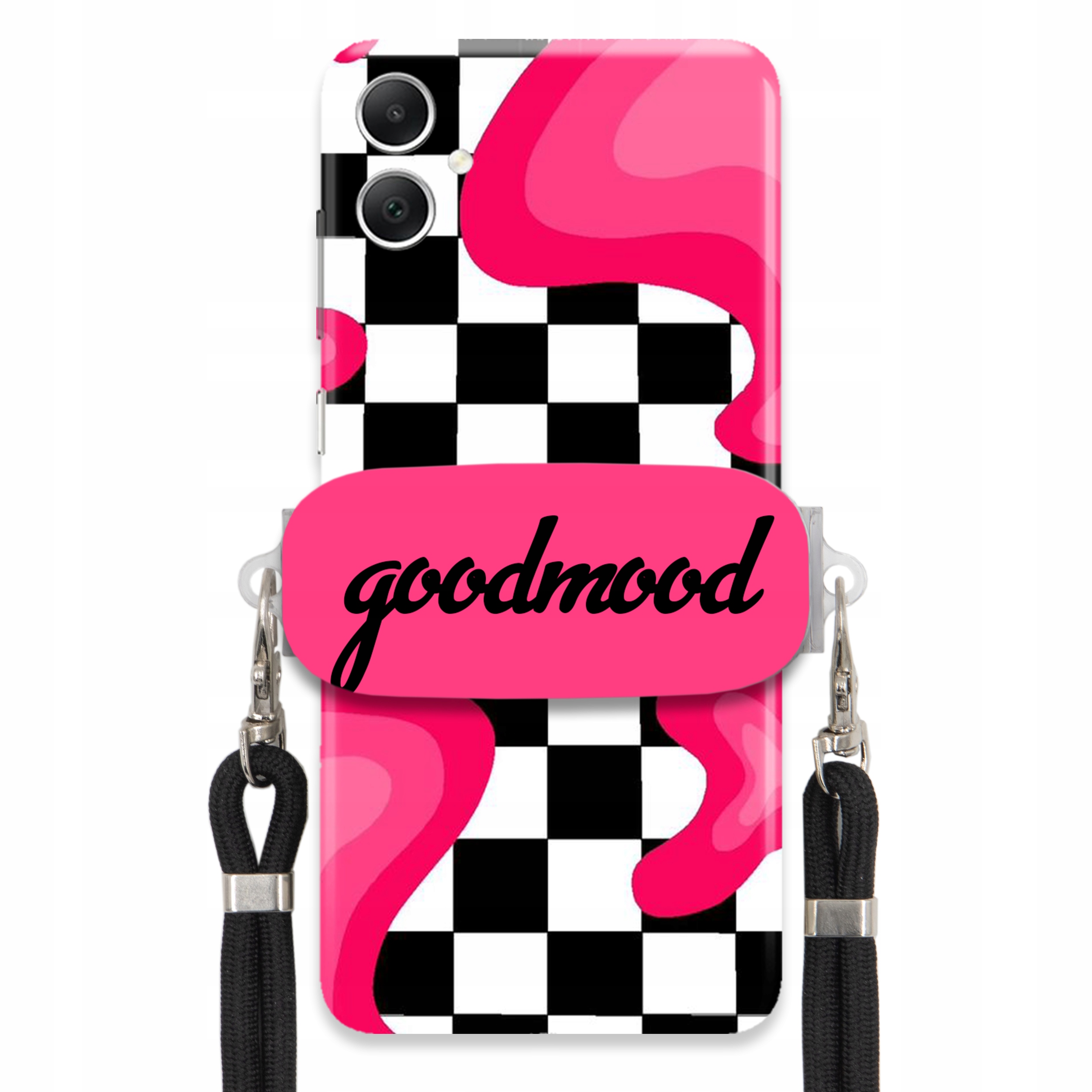 Puzdro Na Samsung A05 Sada Case Držiak Na Vodítko Čierna Pre Teenagerov Splash