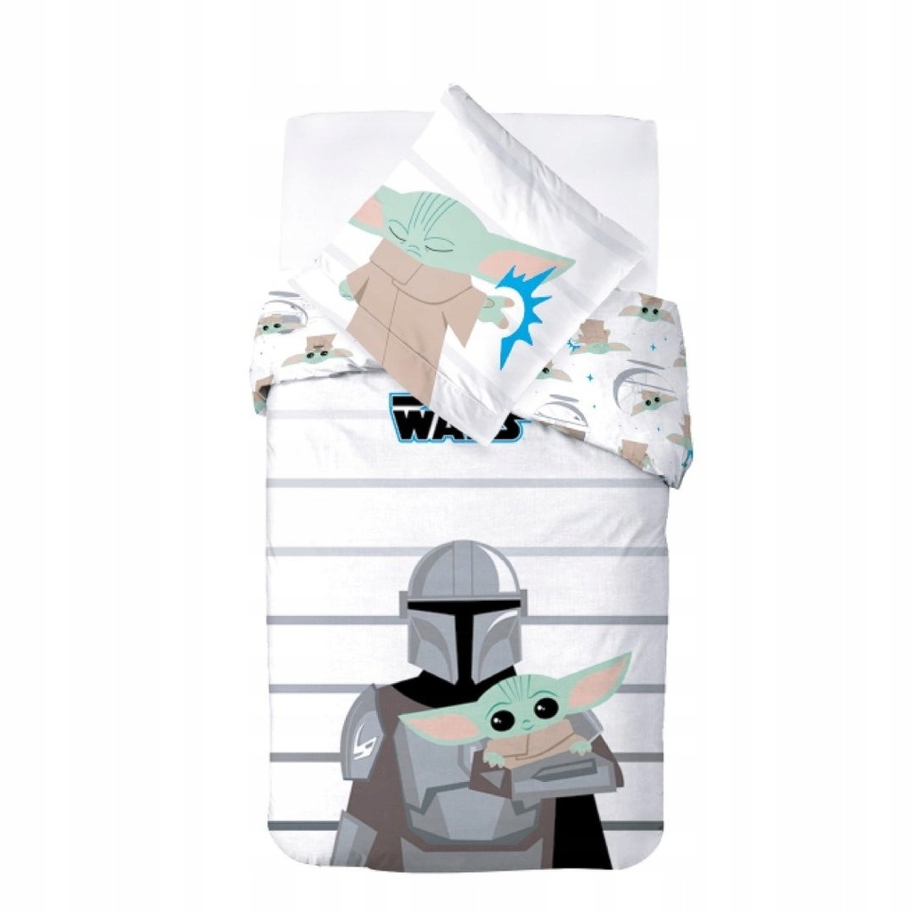 Pościel 140x200 Star Wars Gwiezdne Wojny Mandalorian Baby Yoda Bawełna