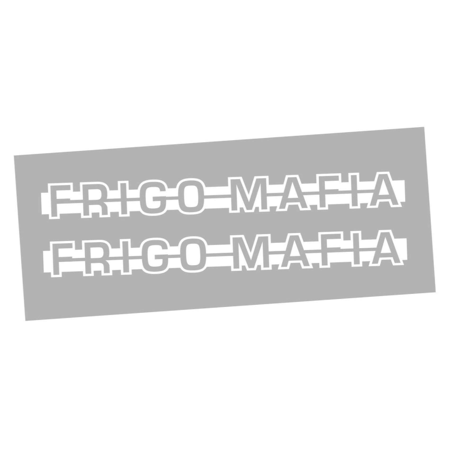 Naklejki Frigo Mafia na boczne szyby ciężarówki