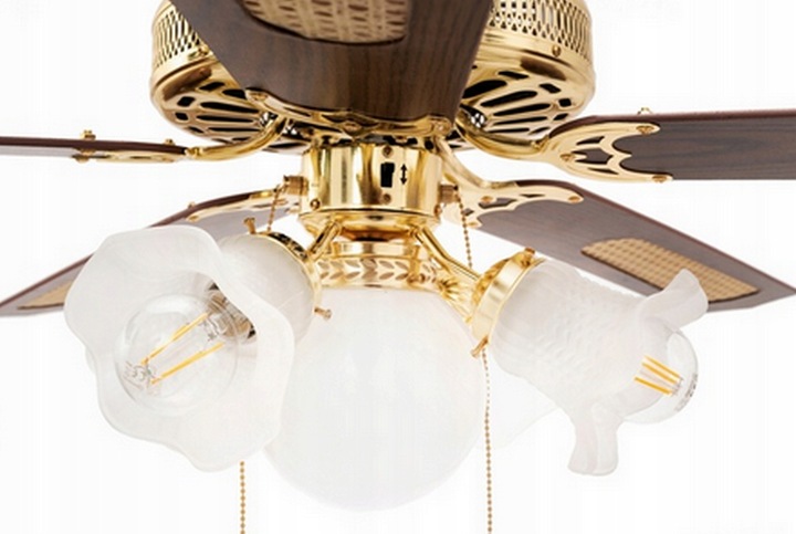 ŻYRANDOL WENTYLATOR SUFITOWY WIATRAK 5X5 LAMPA Rodzaj gwintu E27