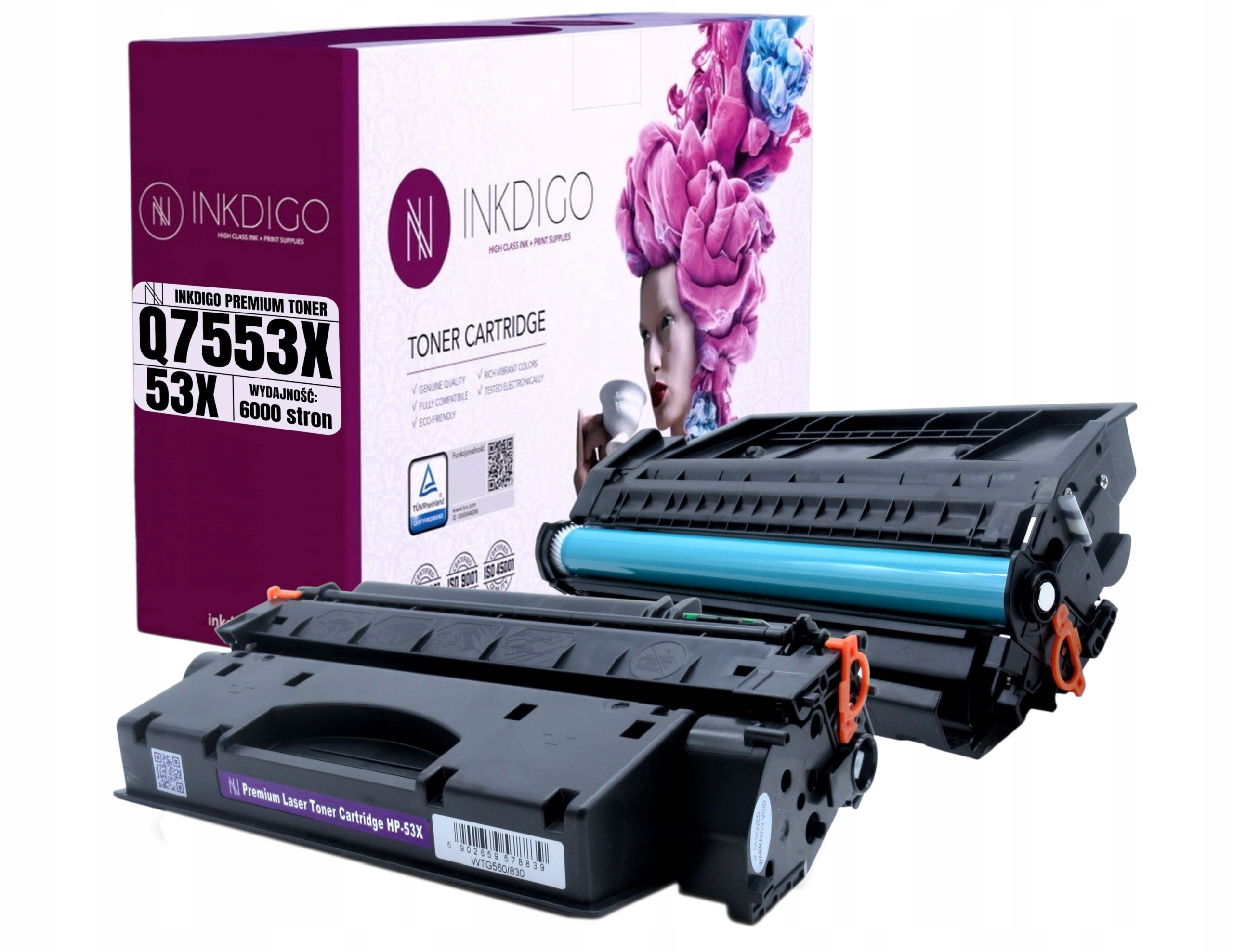 2x Toner 53X náhradní Q7553X pro Hp Laserjet M2727 P2014 P2015 12K Stránek