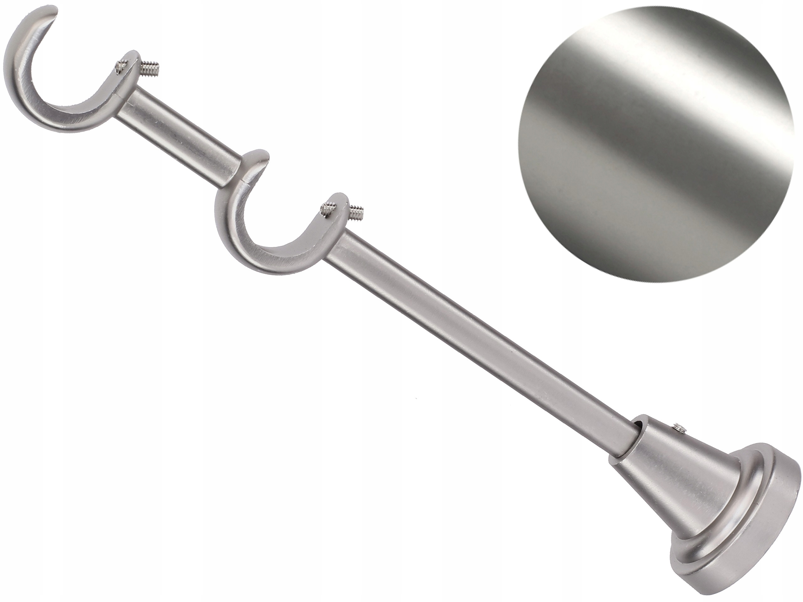 

19+19 mm Wspornik Podwójny Metal Luxury Satyna