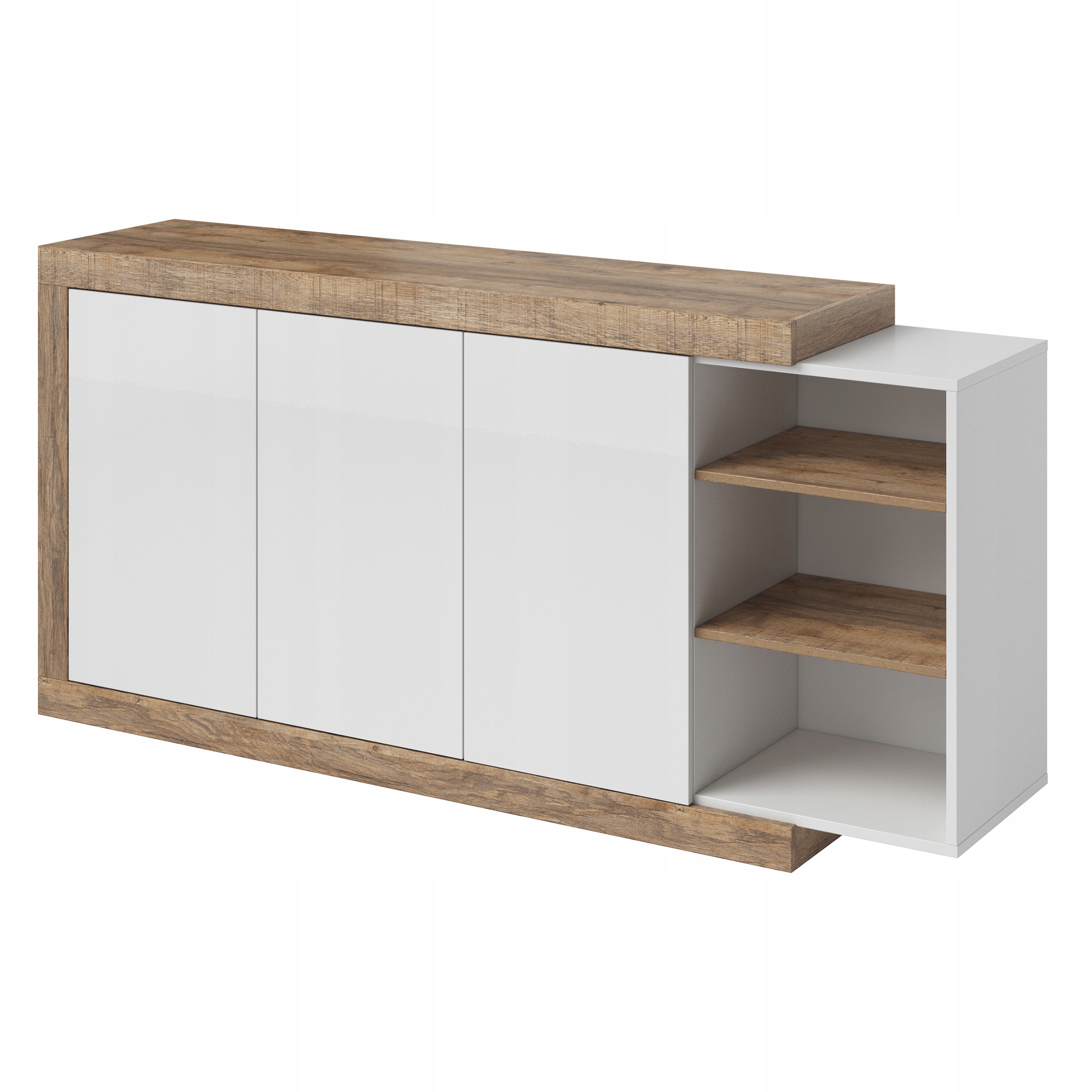 Komoda Sinfonia 180 cm do obývacího pokoje Ložnice 3 Dvířka Dub