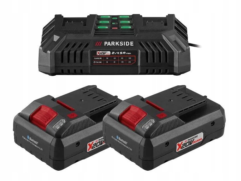 Parkside ładowarka podwójna 2 x Akumulator 4Ah Parkside Performance Smart