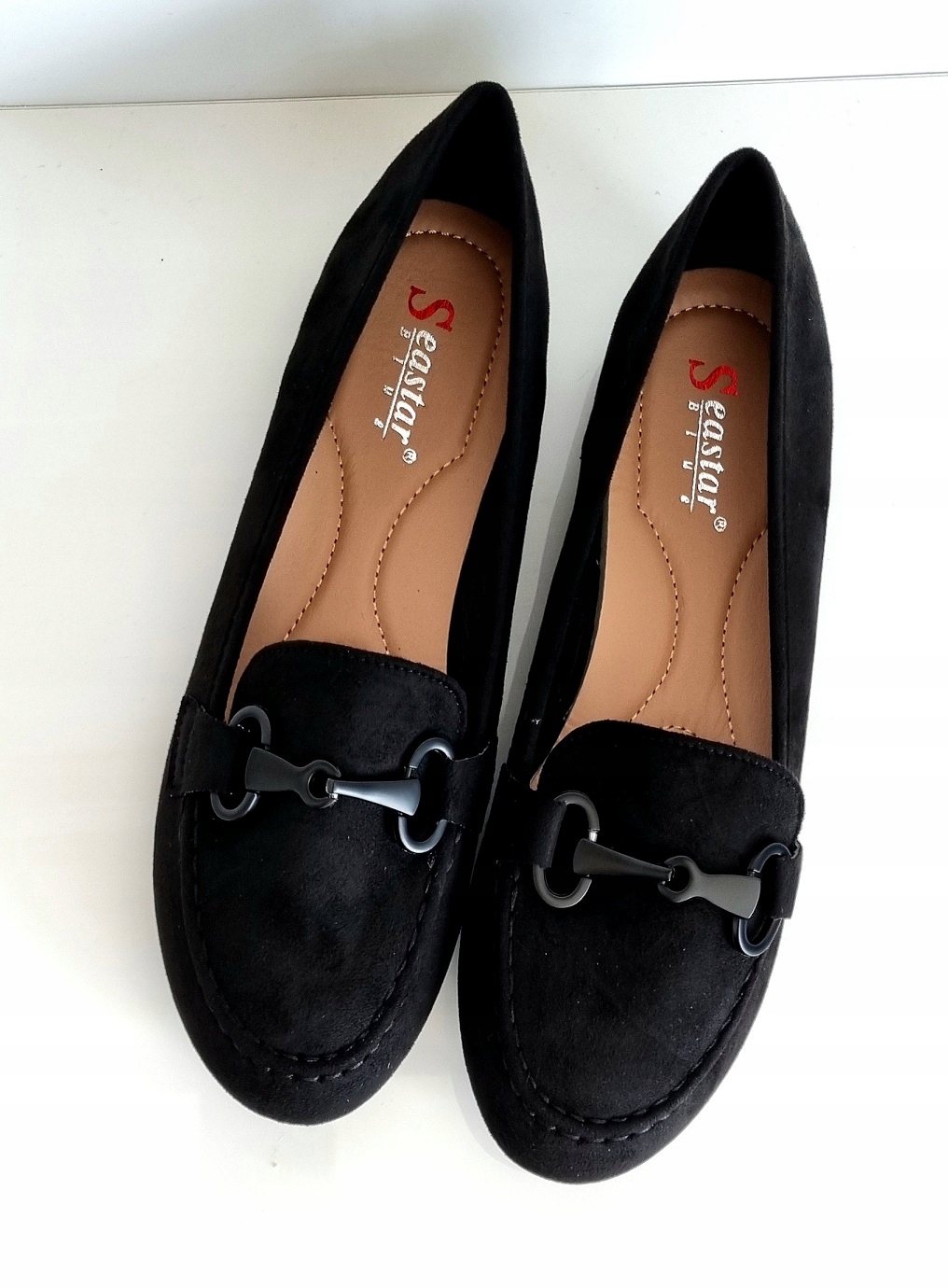 CZARNE MOKASYNY LOAFERSY PANTOFLE 38 Marka Seastar