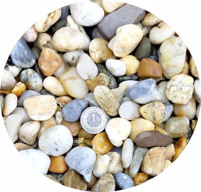 Japonská zahrada oblázek medové říční zlaté přírodní kameny 1-3 cm 24 kg