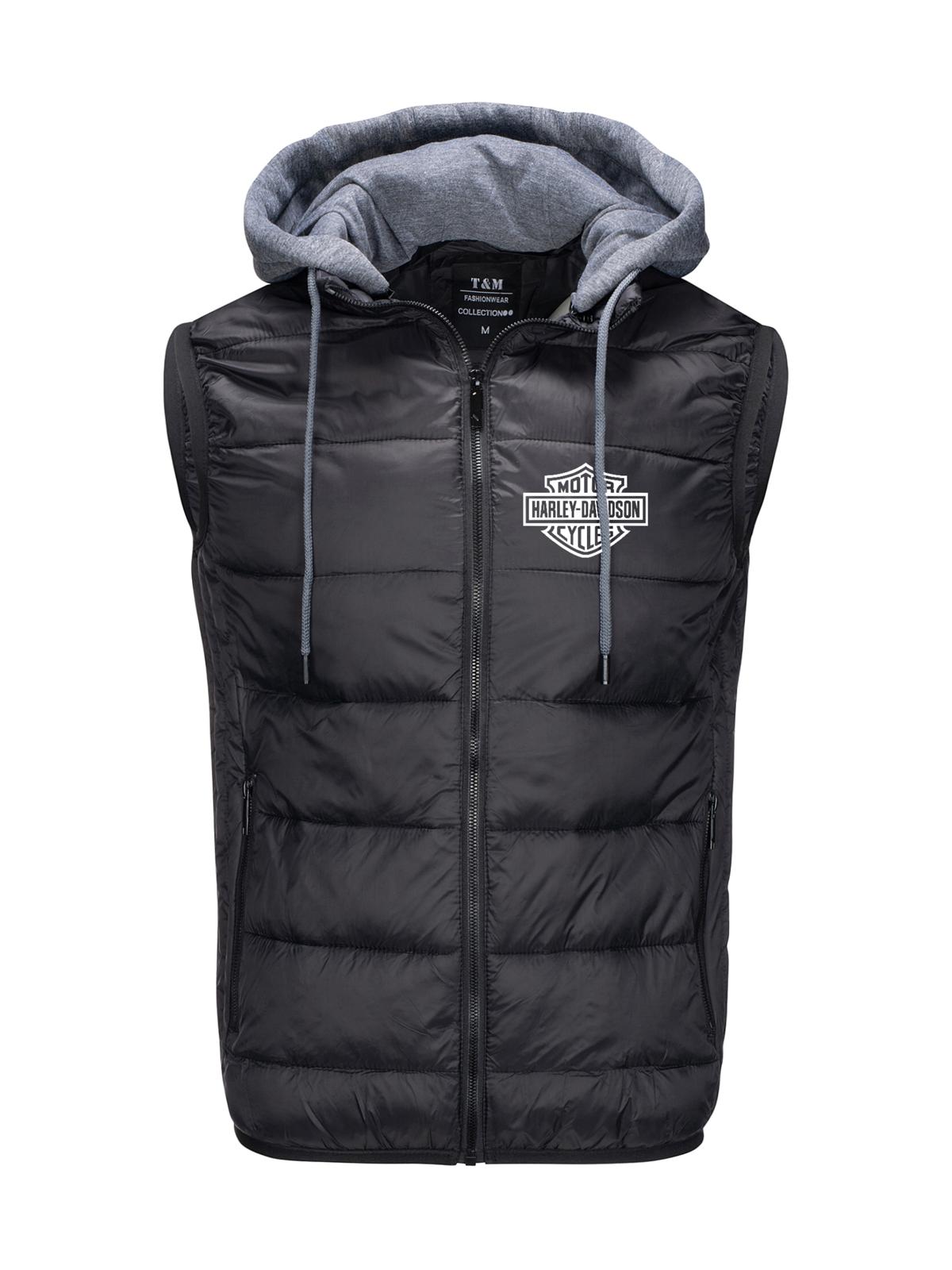 Bunda Bez Rukávů Harley Davidson Prošívaná M