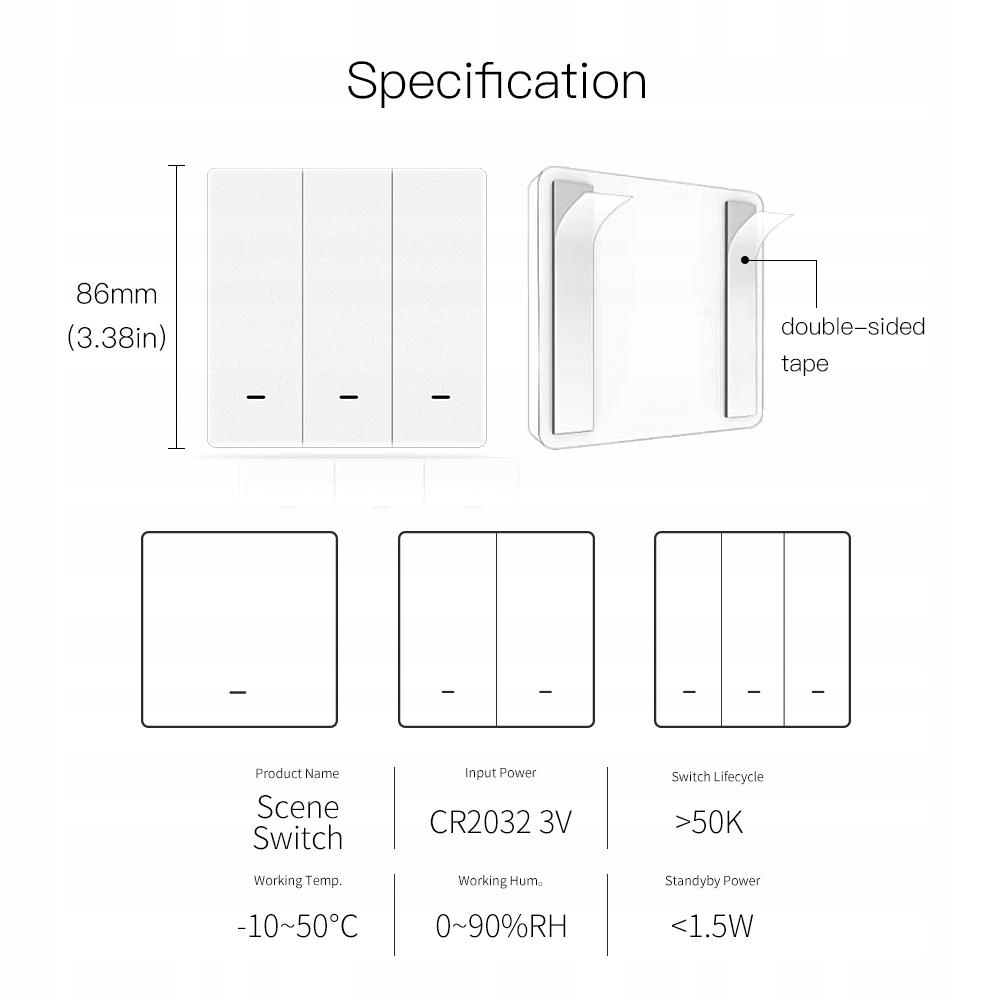 Inteligentny wyłącznik ścienny ZigBee TUYA 1CH Marka Moes
