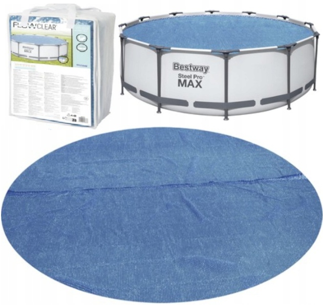 Pokrywa Solarna Na Basen O Średnicy 366CM Folia Bestway 58242