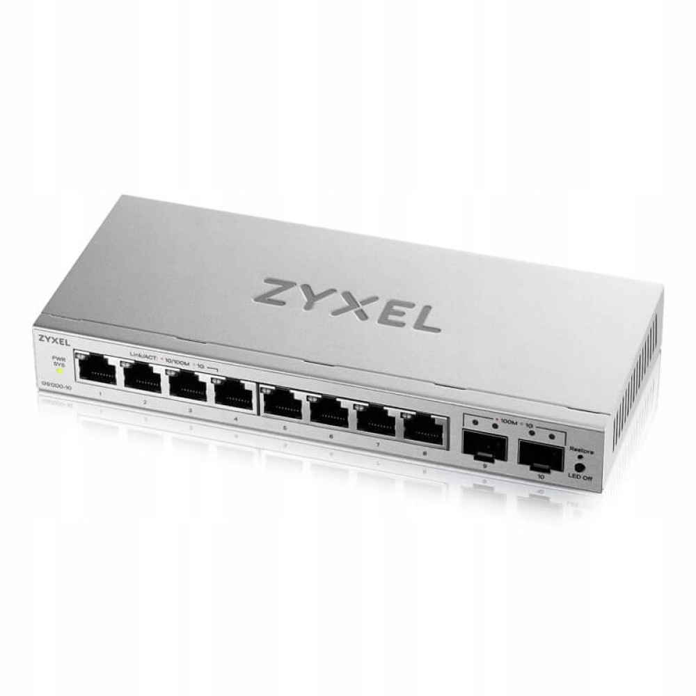 Switch Zyxel GS1200-10V3-EU0101F, řízený (managed)