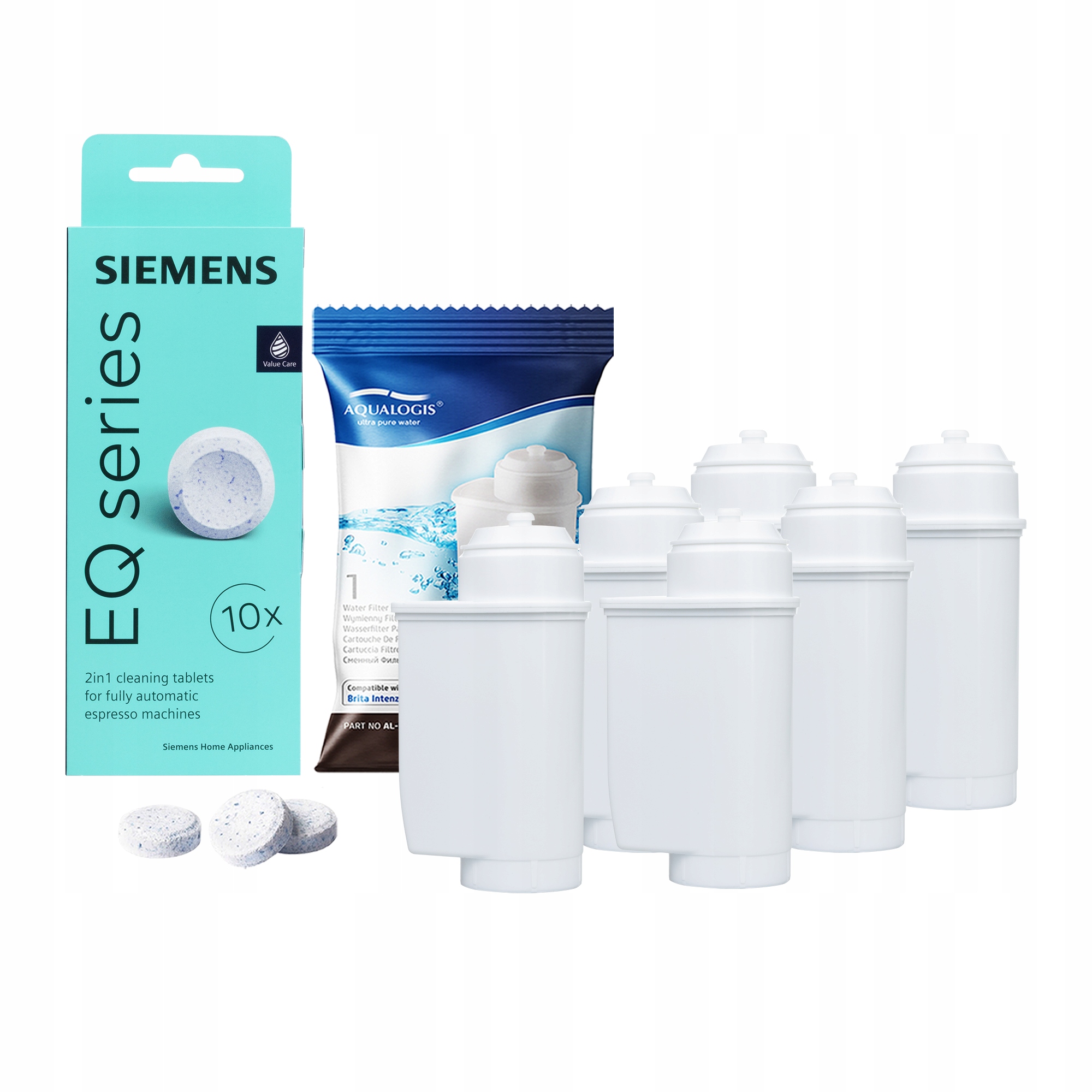 6 x filtr vody AL-Inte pro kávovar Siemens čisticí tablety TZ80001