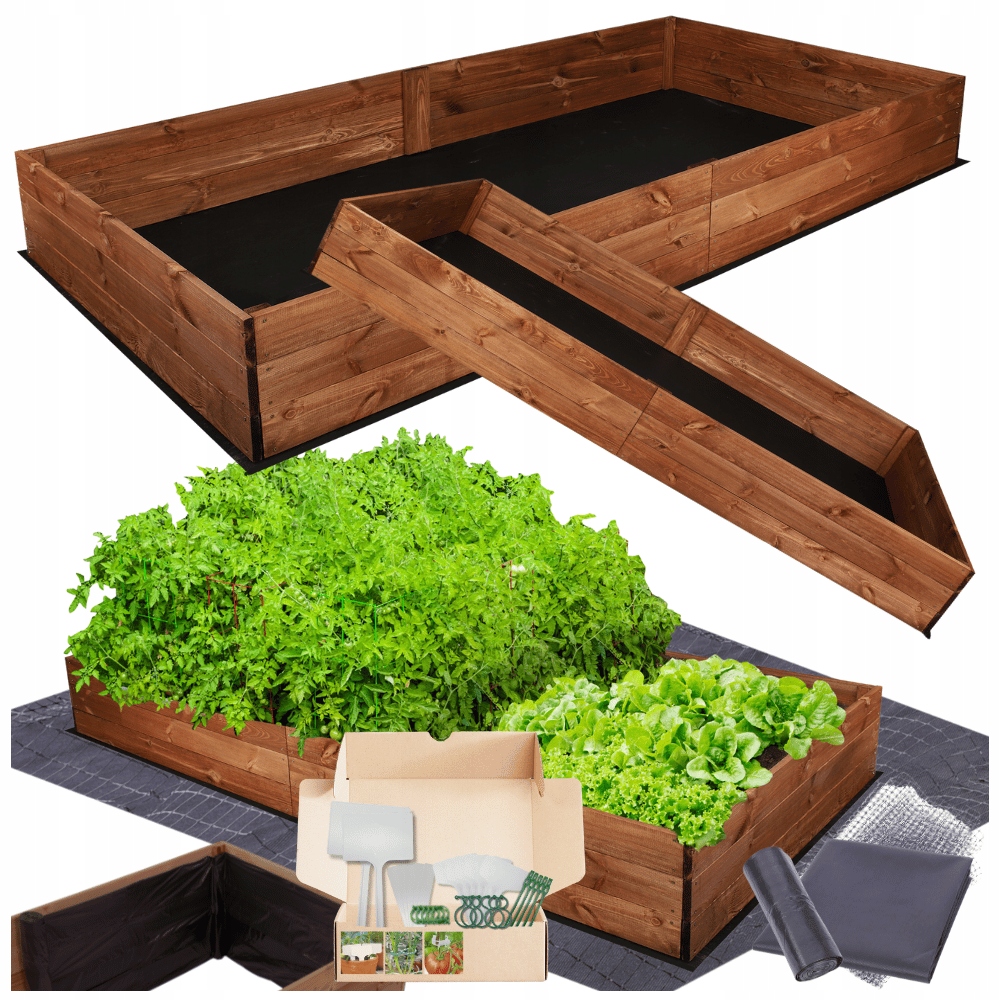 Skrzynia na warzywa skrzynie na warzywniak inspekt donica grządka 27x200x90