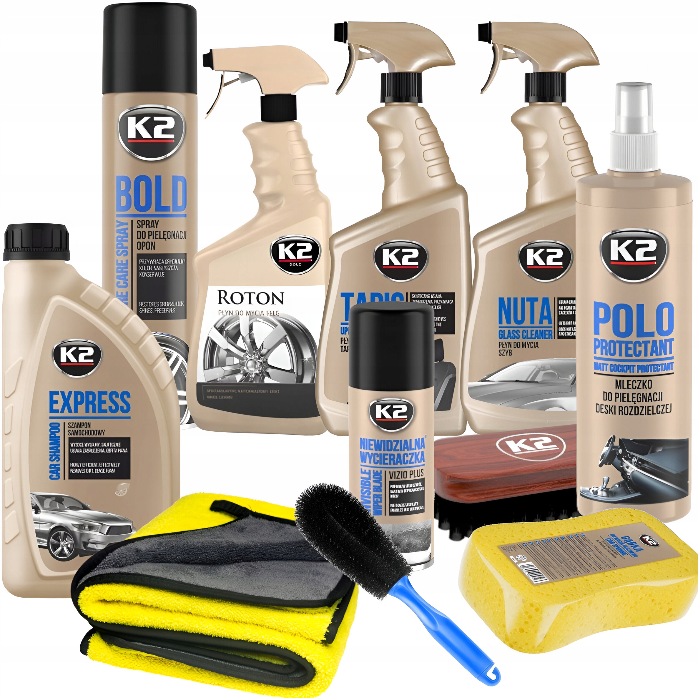 Velká Sada Kosmetiky Pro Péči O Auto Dárek Auto Kosmetika K2