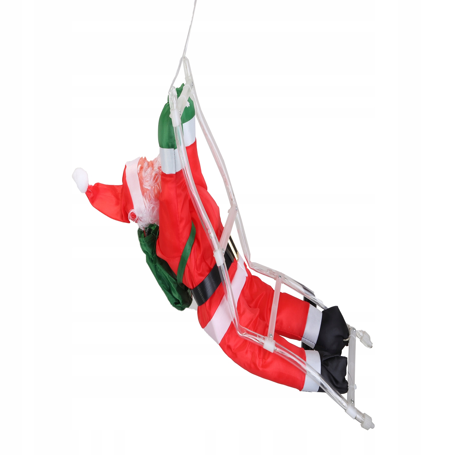 Světelná dekorace Mikuláš na žebříku