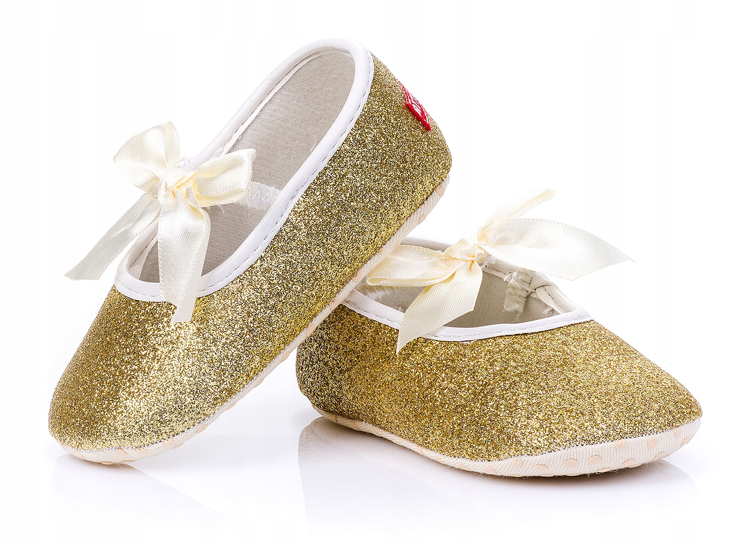 

Błyszczące baletki dla dziewczynki złote 20/21