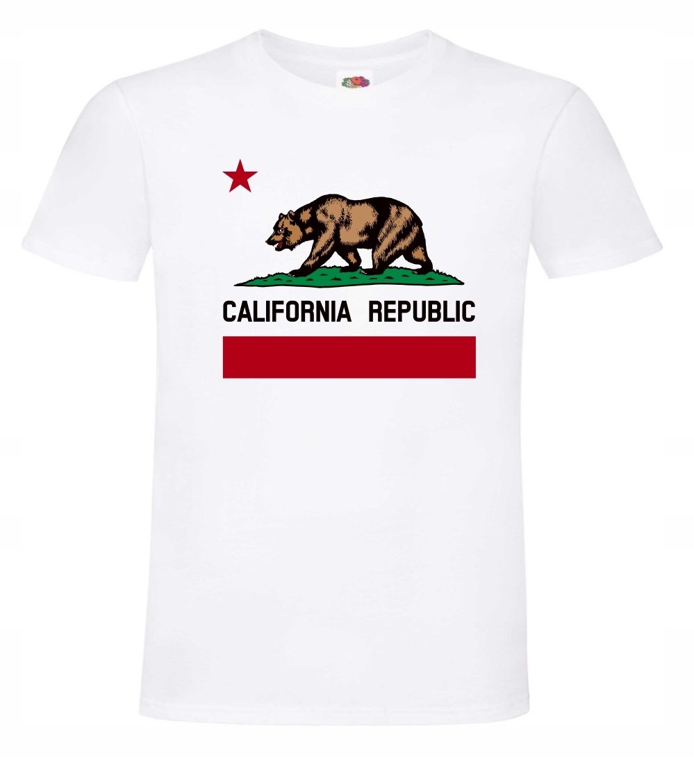 

California Republic , Niedźwiedź koszulka T-shirt