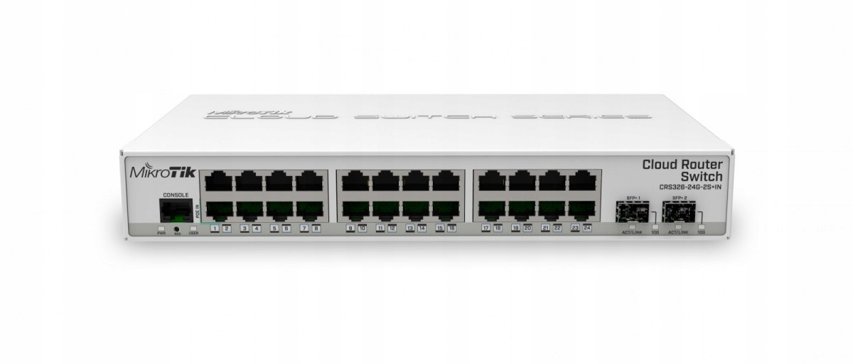 Mikrotik Přepínač 24xGbE 2xSFP+ CRS326-24G-2S+IN