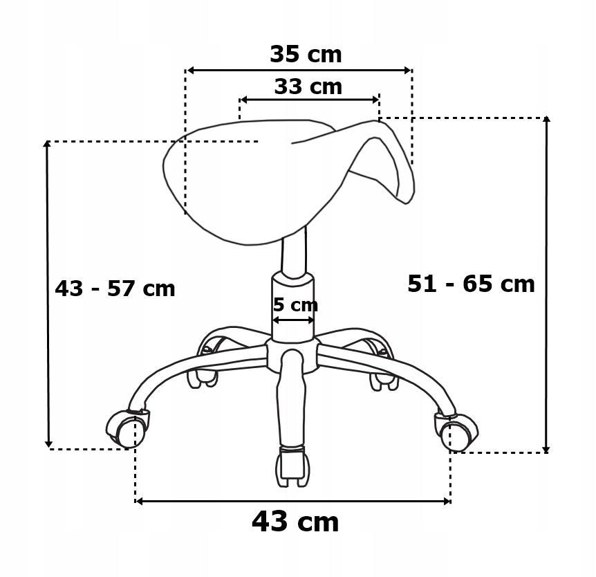 STOŁEK FRYZJERSKI HOKER TABORET KOSMETYCZNY FOTEL Kolor obicia czarny