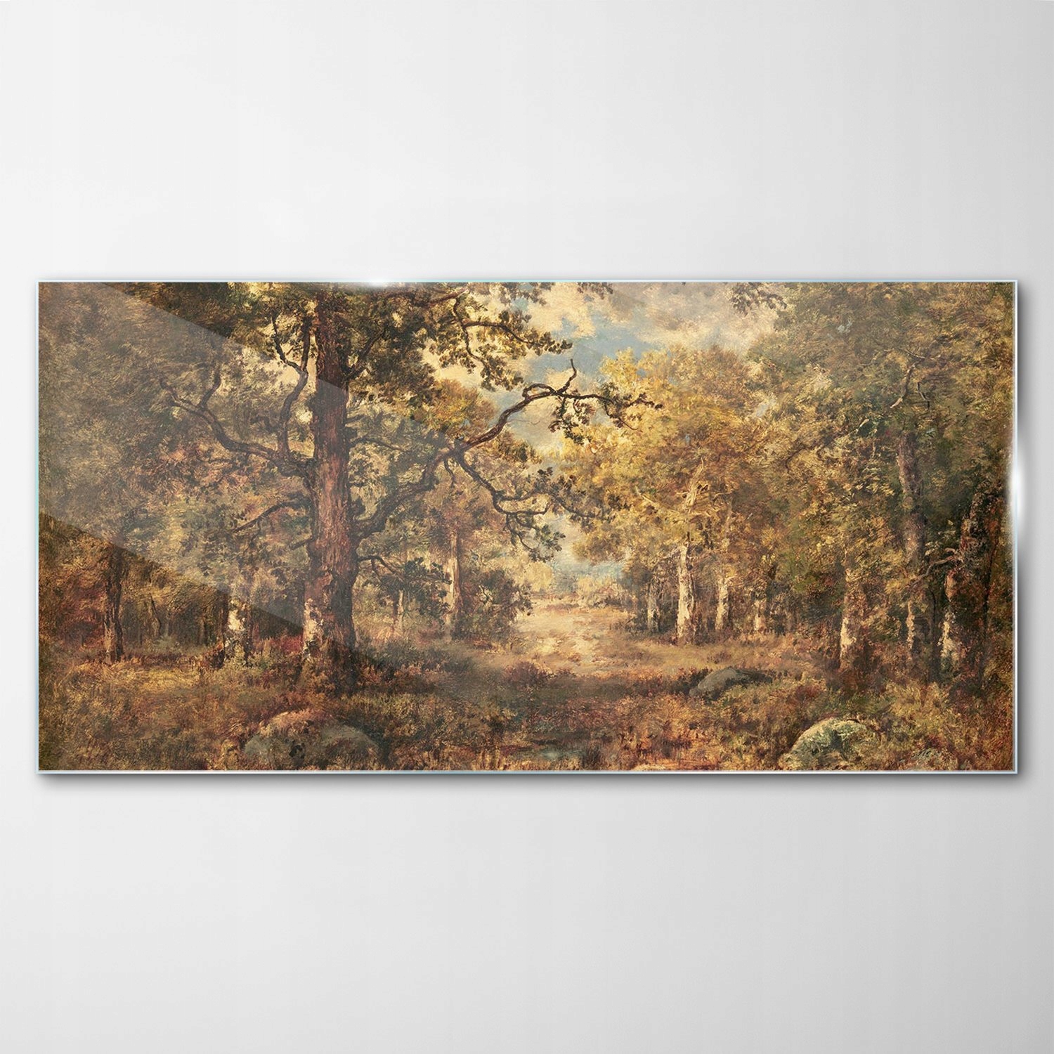 Obraz na skle Dekor Podzimní les Krajina 120x60