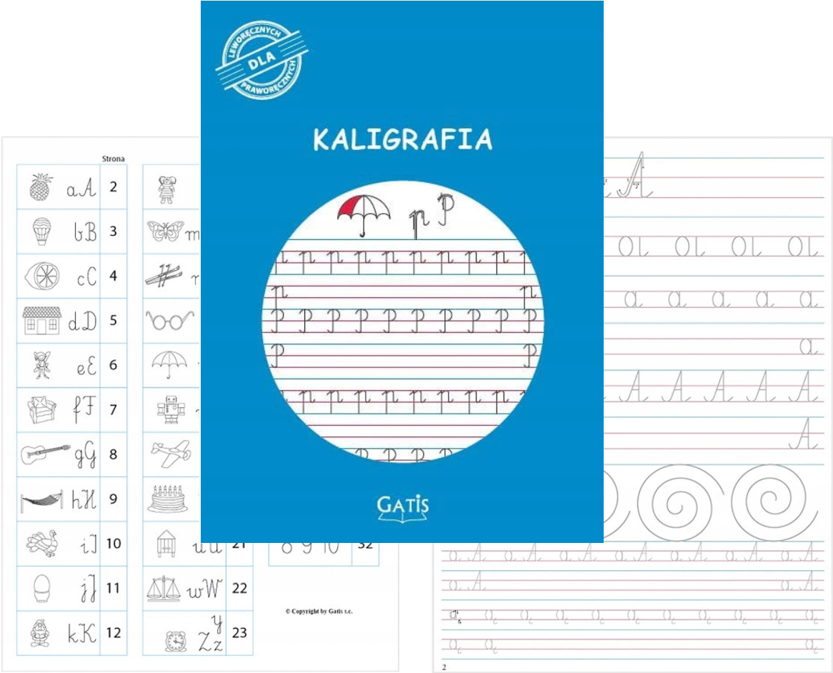 ZESZYT DO KALIGRAFII NAUKI PISANIA Z LINIATURĄ 32k