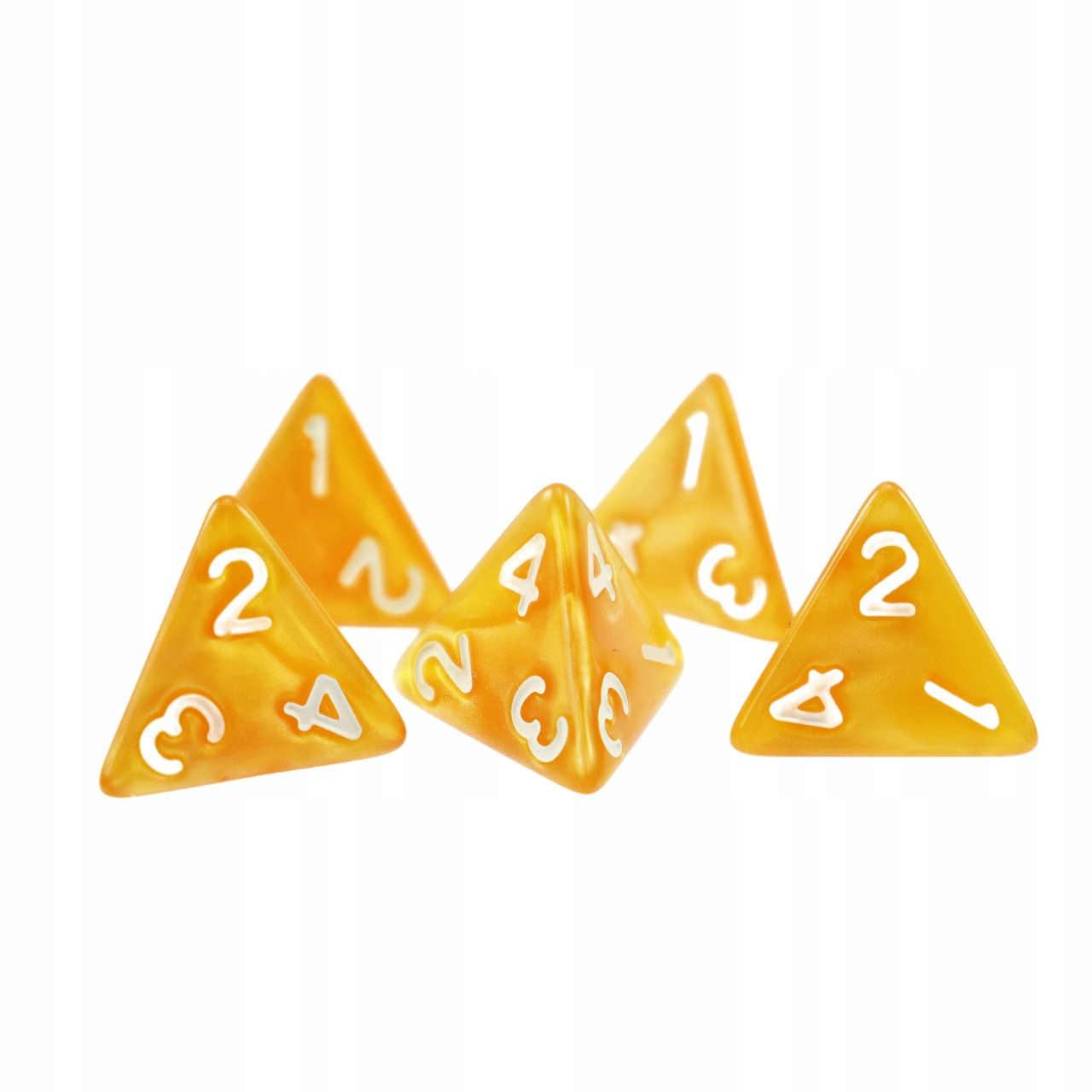 ZESTAW 2X KOŚĆ CZTEROŚCIENNA K4 RPG KREMÓWKOWA Liczba ścian 4