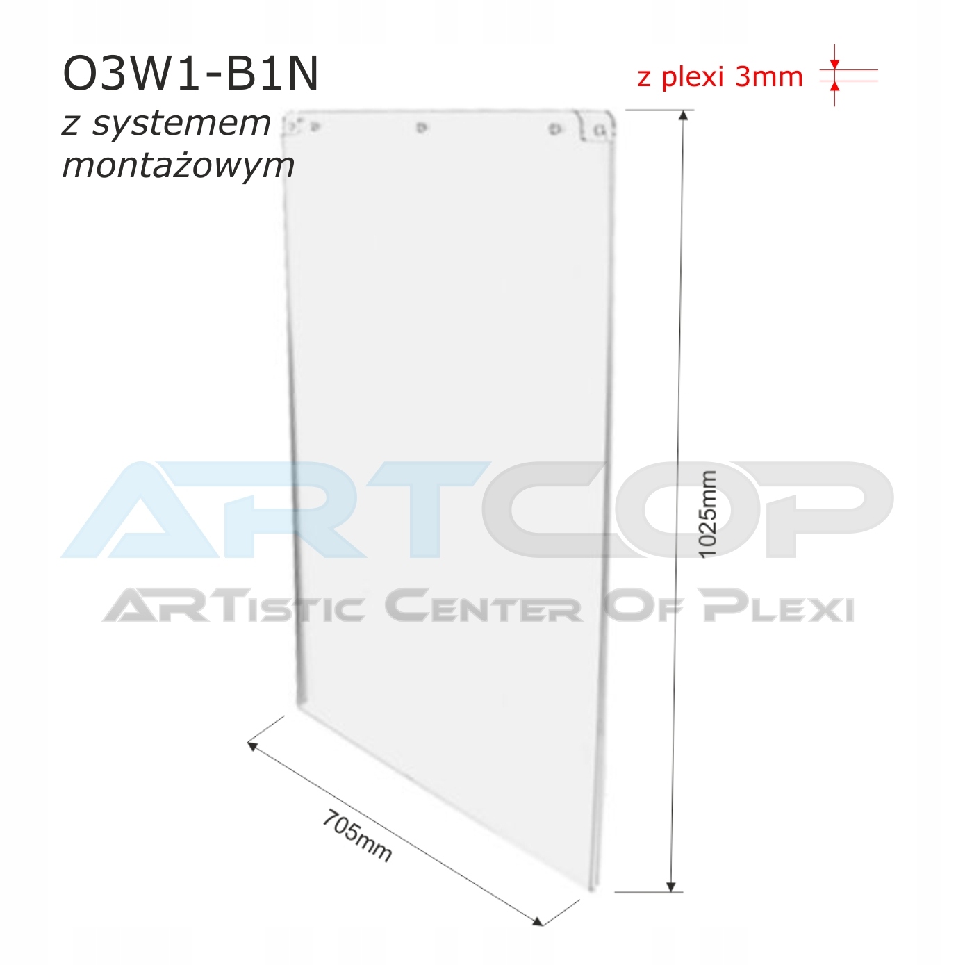 Antyrama Artcop O3W1-B1N 70 cm x 102 cm