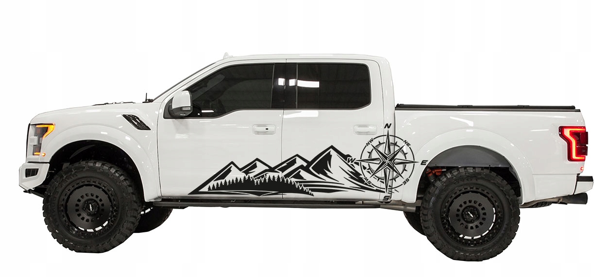 Наклейка на автомобиль Роза ветров OFFROAD 44X135CM