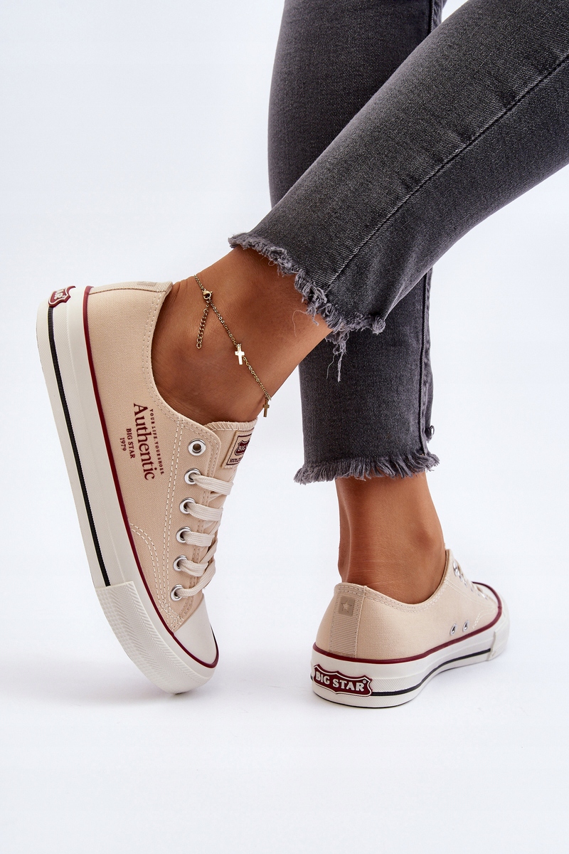 TRAMPKI DAMSKIE MATERIAŁOWE BIG STAR NN274236 BEŻOWE 39 Kolor podeszwy brązowy