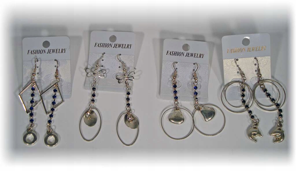 KOLCZYKI Z CYRKONIAMI GWIAZDKI SERCA ŁEZKI DELFINY Marka Inna marka