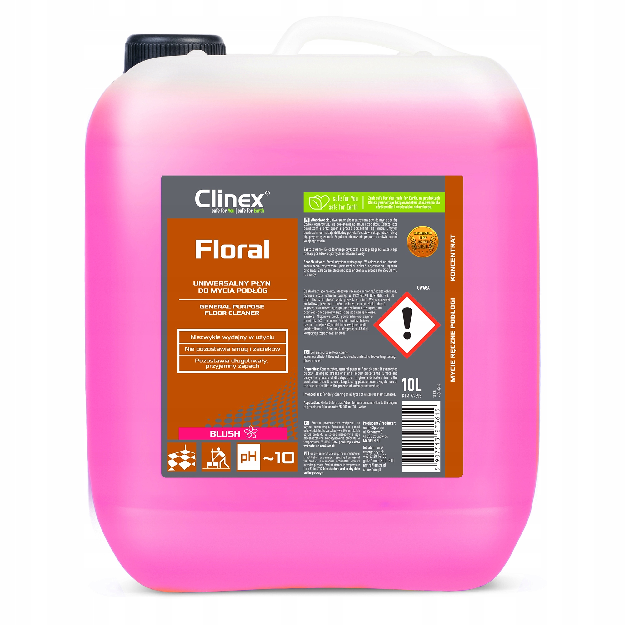 

Clinex Floral Blush Uniwersalny Płyn Do Podłóg 10L