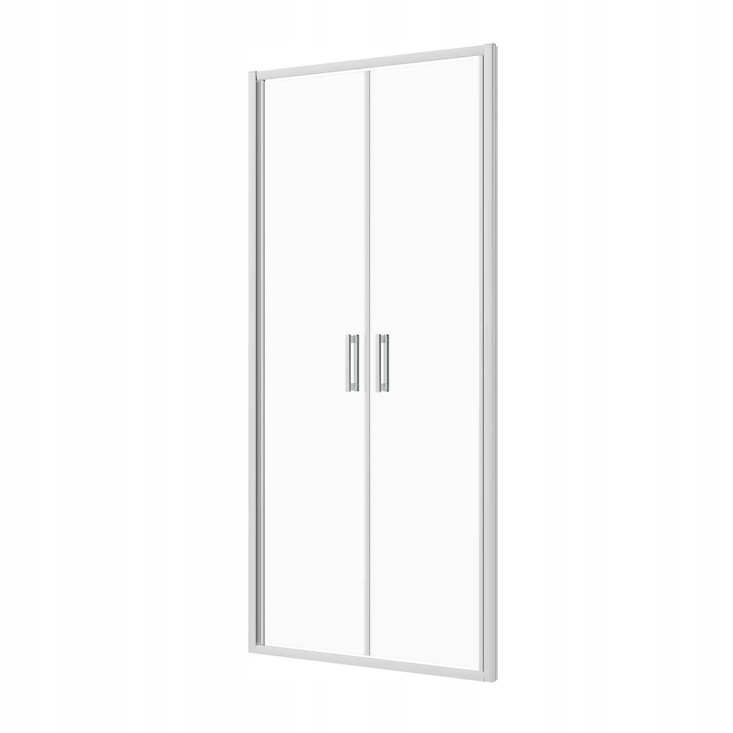 Drzwi natryskowe 100 cm x 195 cm Kerra Solid Ddp 100 Chr wahadłowe (chrom)