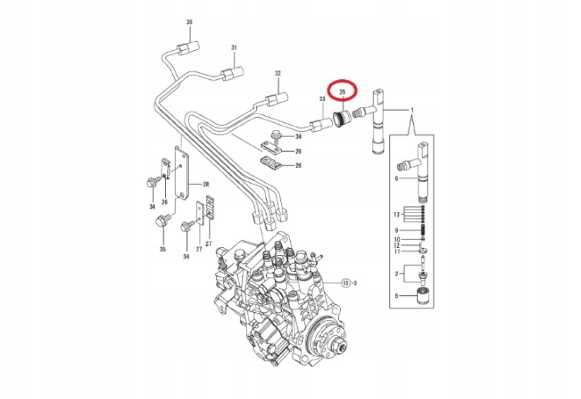 інжекторна підкладка YANMAR двигун 4tnv94l номер деталі a390018