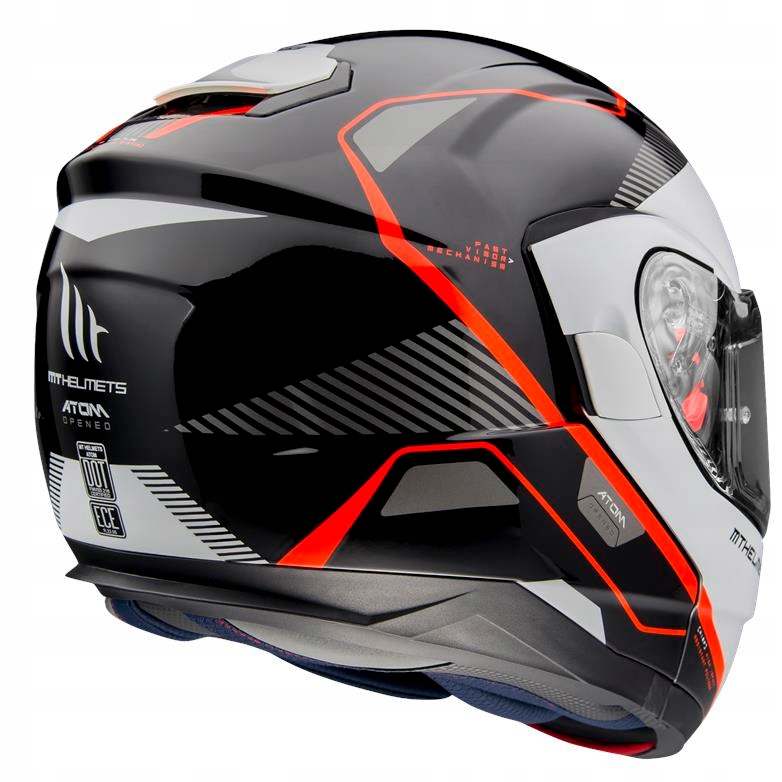 KASK SZCZĘKOWY MT ATOM CZERWONY FLUO BLENDA r. XS Model BLADE 2 SV Solid A0 GLOSS PEARL WHITE