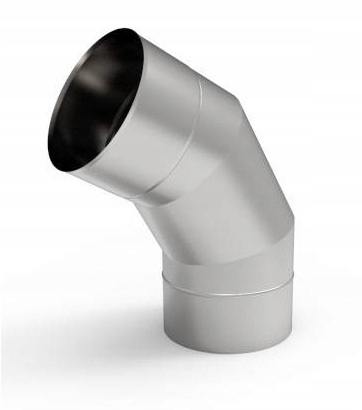 Ks nerezové kyselinovzdorné koleno 60 stupňů fi 120 mm 0,8 mm komínová vložka