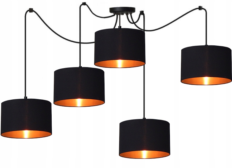 

Lampa Wisząca/sufitowa Led Loft Pająk 5 x Abażur