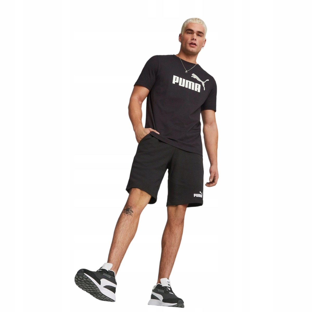 PUMA KOSZULKA MĘSKA T-SHIRT ESS+2 COL CZARNA r.M Kolor czarny