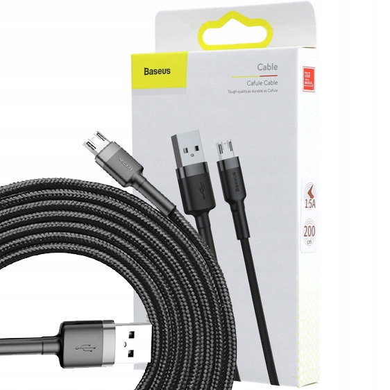 

Kabel Usb-a Micro Usb, Baseus Cafule 1,5A, 2M