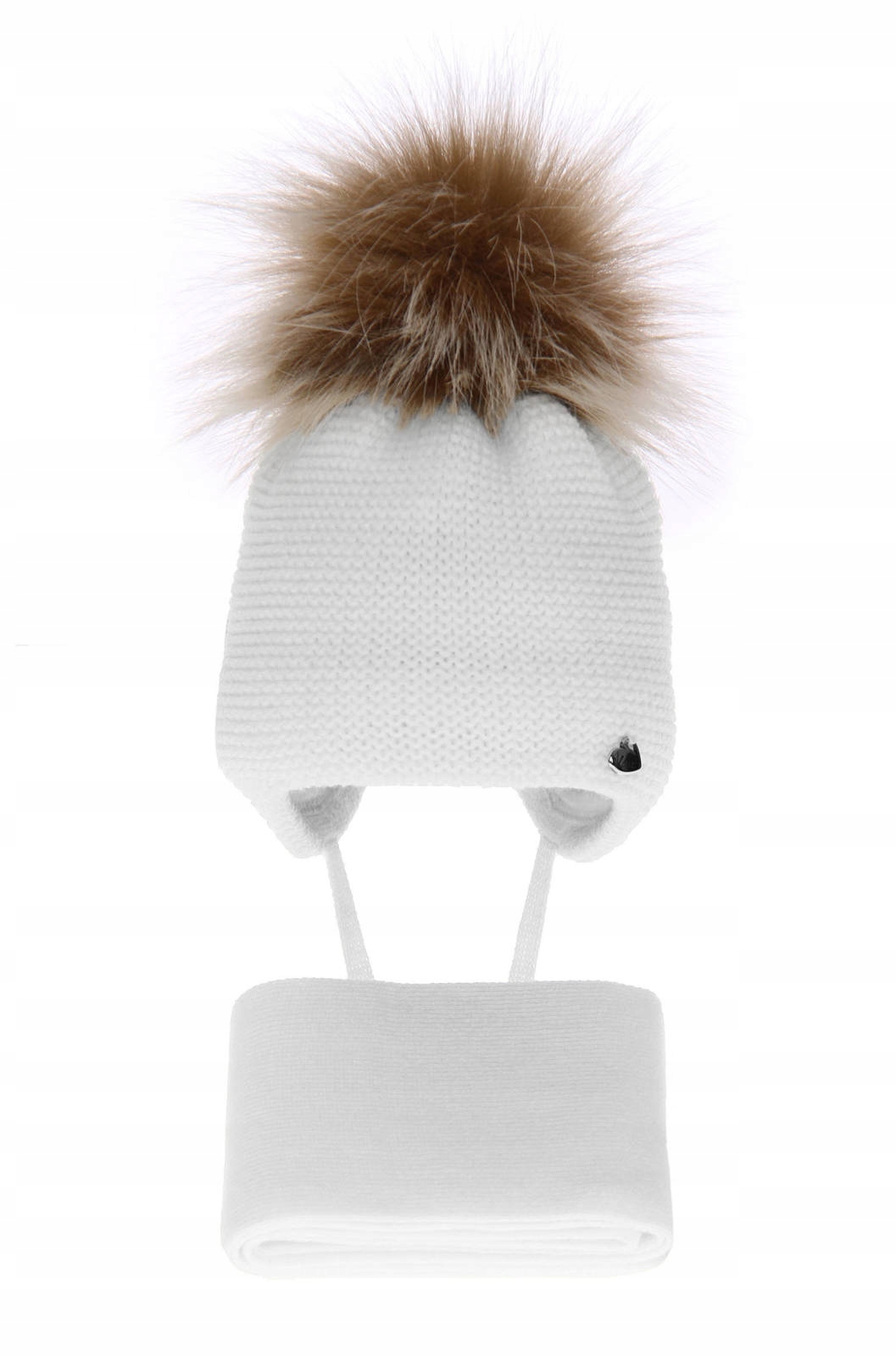 

Komplet zimowy czapka+szalik Noworodek 36-38 0+