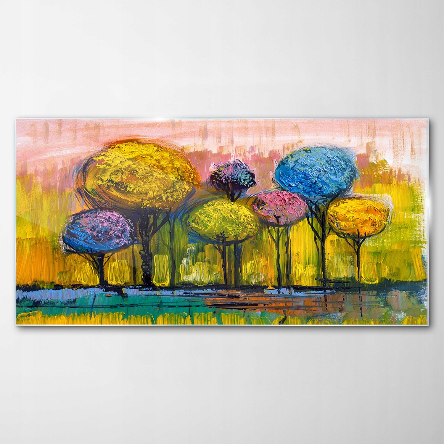 Obraz na skle Dekor Jeseň Stromy Umenie 140x70