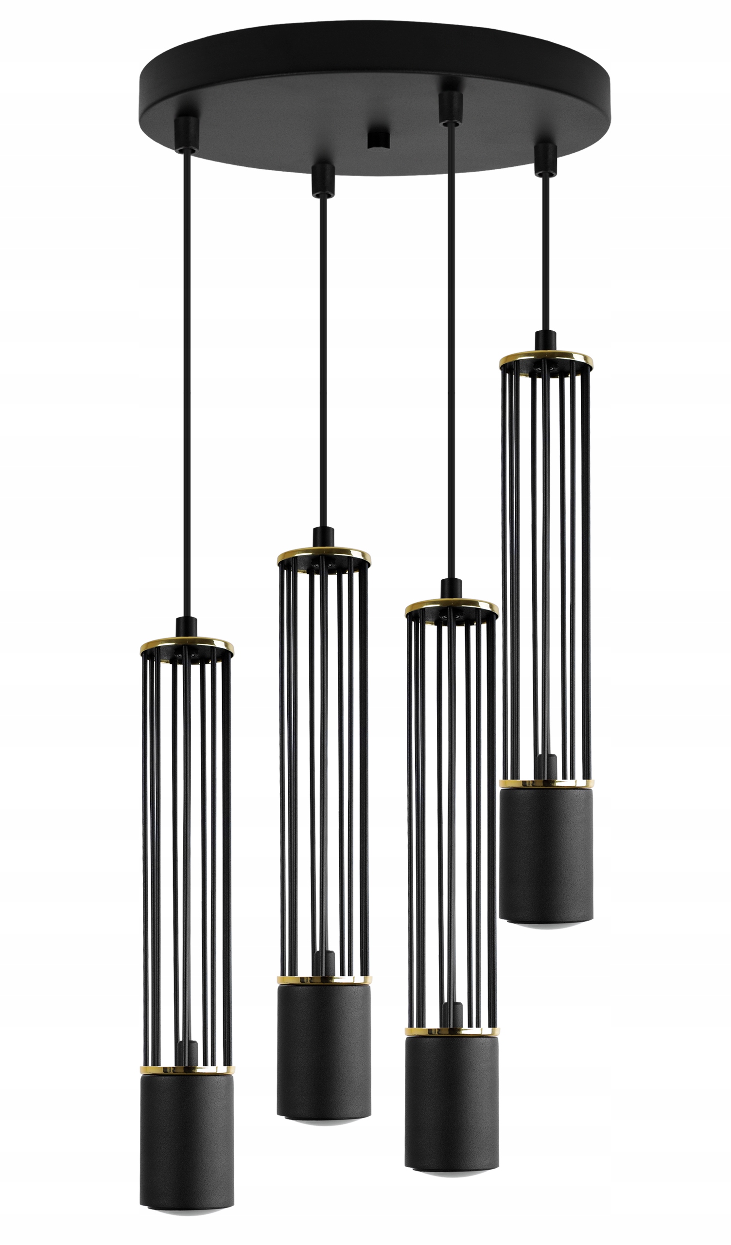 Závěsná Led Lampa Tuba Stropní Svítidlo Černá Zlatá Loft Nad Stůl Led Ostrov