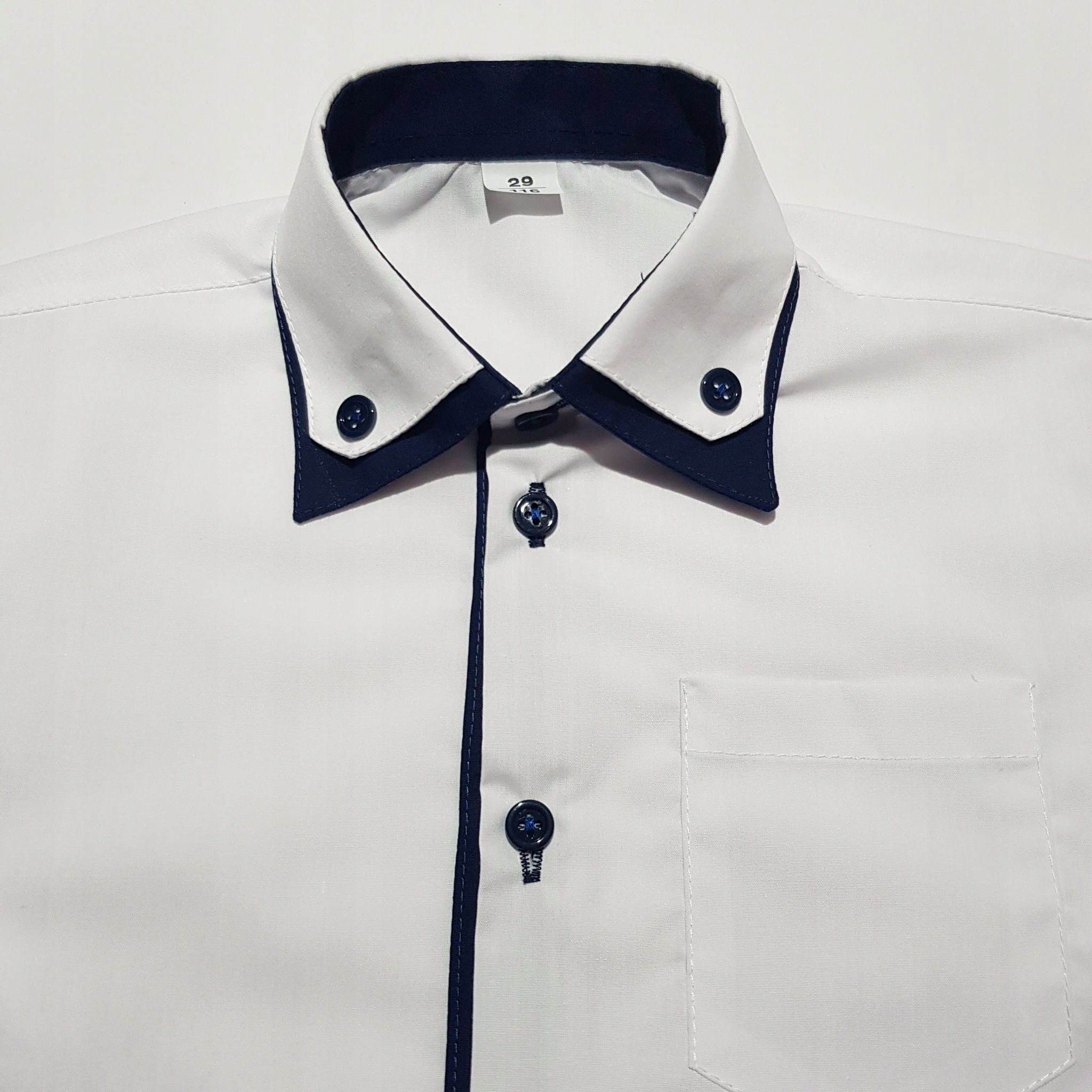 KOSZULA WIZYTOWA długi rękaw CHŁOPIĘCA biała Rękaw długi rękaw