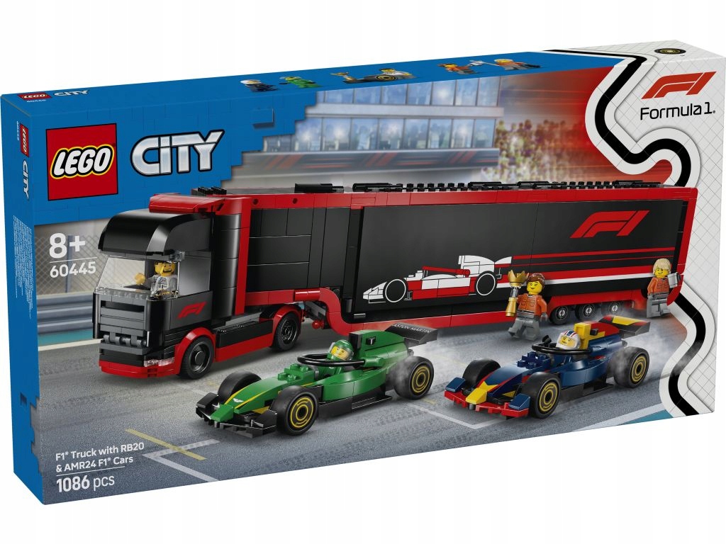 Lego 60445 City F1 Nákladní auto s formulemi RB20 a AMR24 F1