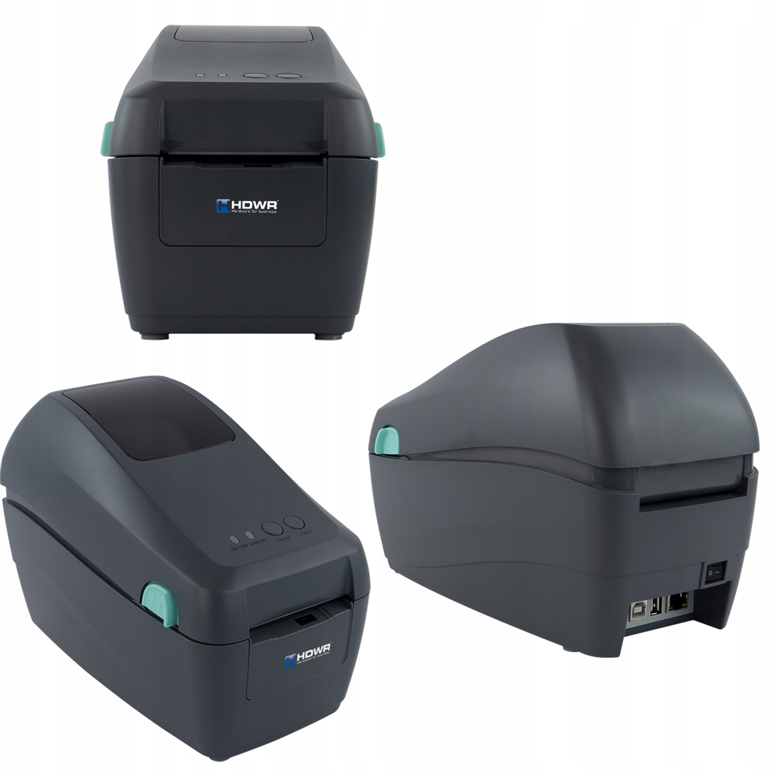 DRUKARKA KODÓW KRESKOWYCH I OPASEK 203 DPI BIURKOWA TERMICZNA USB RS232 LAN