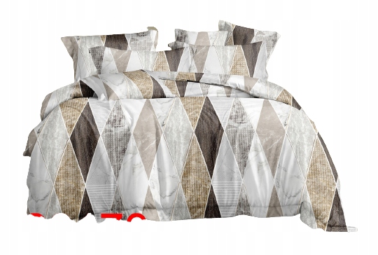 KOMPLET POŚCIELI 200X220 TRÓJKĄTY GEOMETRIA