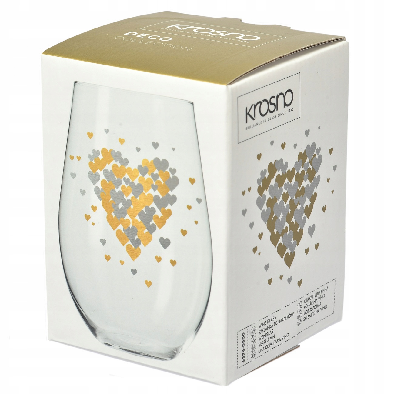 

Szklanka Deco Serce 500ml Krosno z nadrukiem