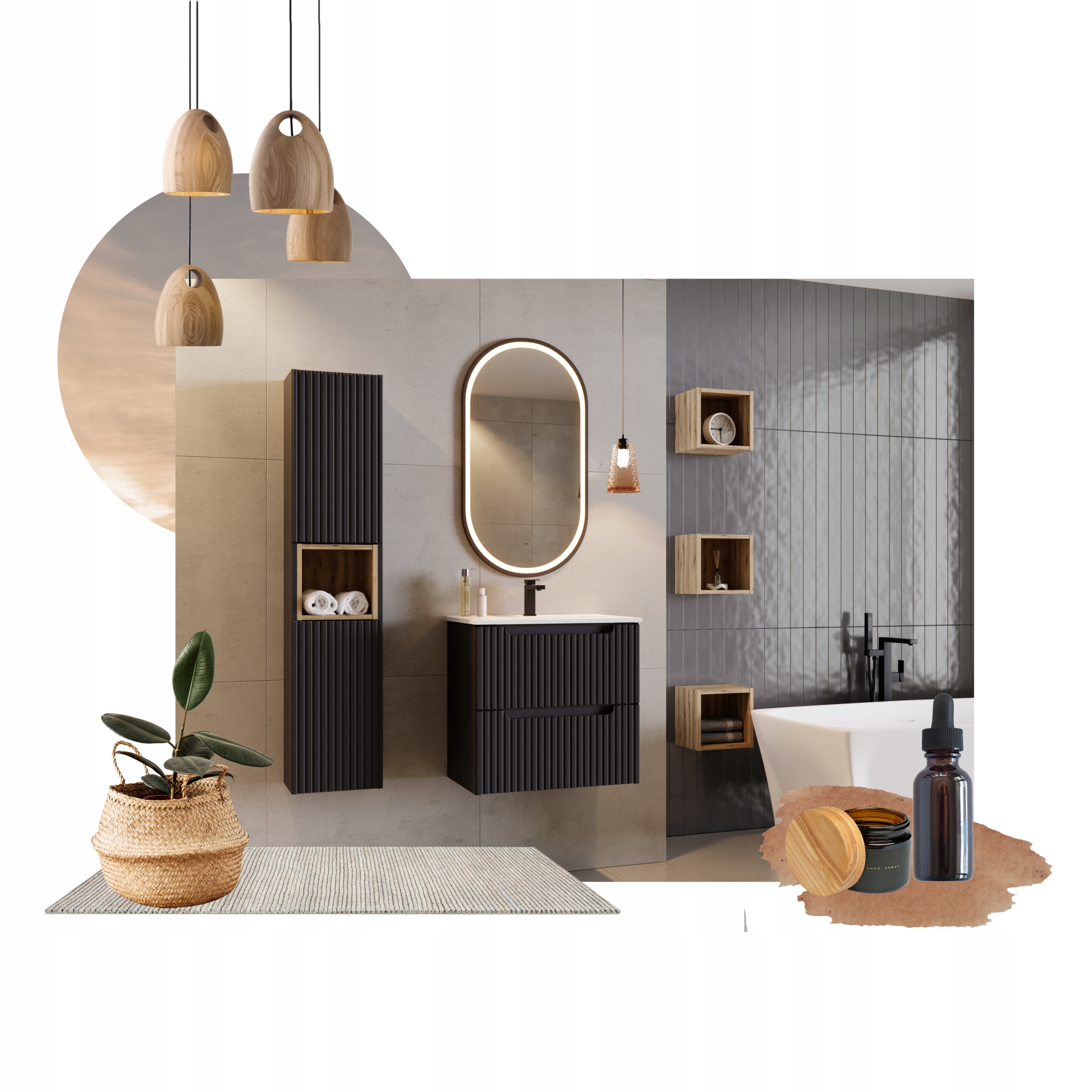 Nábytková sestava 50 cm s deskou