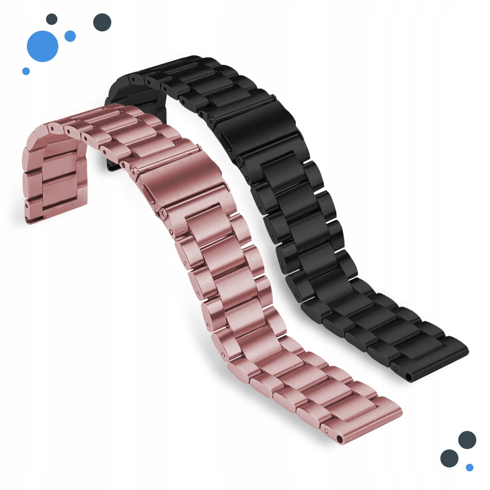 UNIWERSALNY METALOWY PASEK DO ZEGARKA 22mm- KOLORY Materiał inny metal