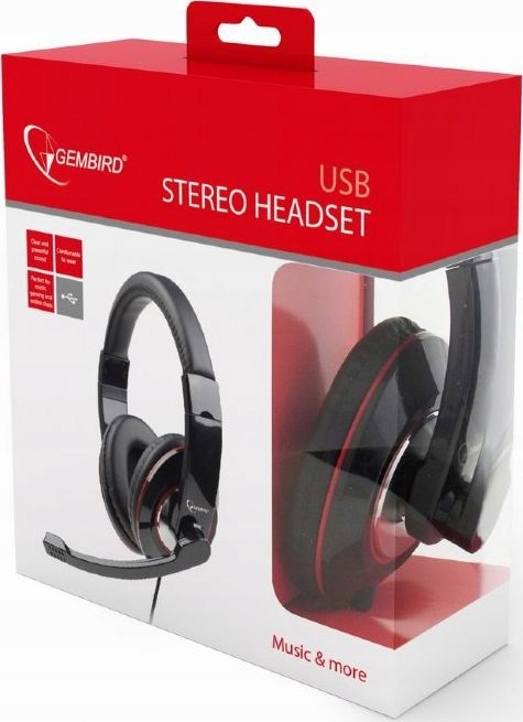 Gembird Słuchawki z mikrofonem MHS-001 czarne Kod producenta MHS-U-001